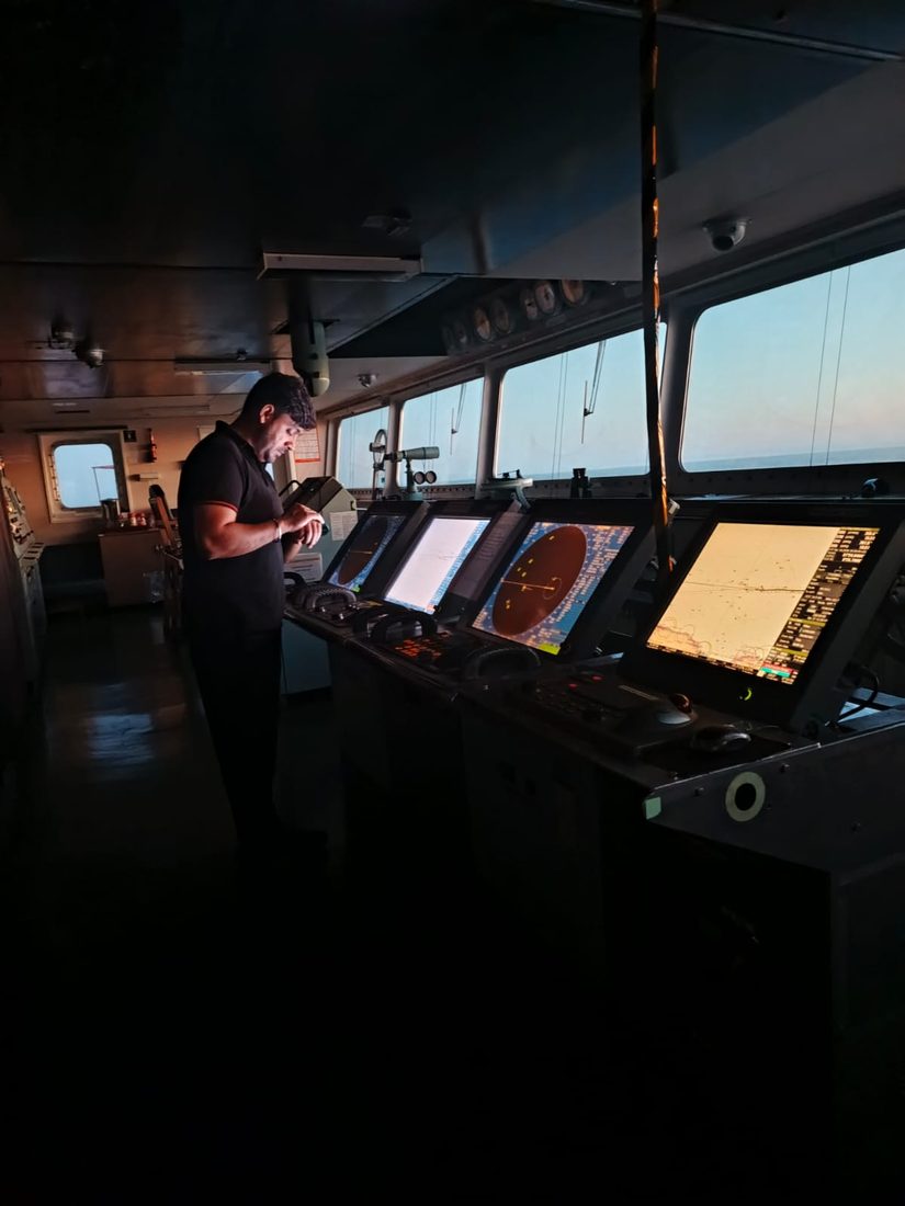 Marvell Agencies officer on watch aboard a tanker